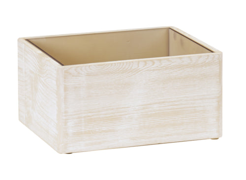 Cal-Mil 22421-10-113 Rectangular Ice Housing - 12" x 10" x 6 1/2"H, Pine Wood, White-Washed-cityfoodequipment.com