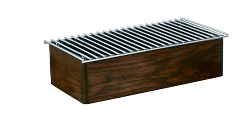 Cal-Mil 22422-112 Rectangular Chafer Alternative - 19 3/4"D x 10"D x 5 1/2"H, Oak Wood, Dark-cityfoodequipment.com