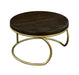 Cal-Mil 22425-6-81M 12" Round Display Riser - 6"H, Marble Melamine/Matte Gold Wire Base-cityfoodequipment.com