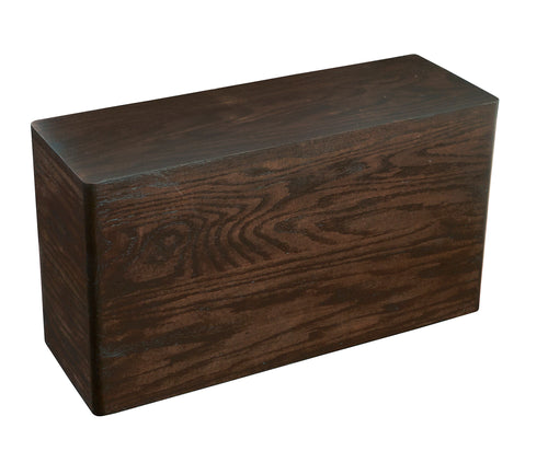 Cal-Mil 22428-11-112 Rectangular Display Riser - 20" x 7" x 11", Oak Wood, Dark Stain-cityfoodequipment.com