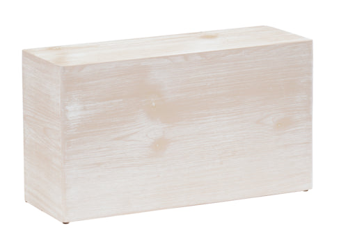 Cal-Mil 22428-11-113 Rectangular Display Riser - 20" x 7" x 11"H, Pine Wood, White-Washed-cityfoodequipment.com