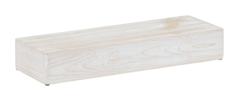 Cal-Mil 22428-3-113 Rectangular Display Riser - 20" x 7" x 3"H, Pine Wood, White-Washed-cityfoodequipment.com