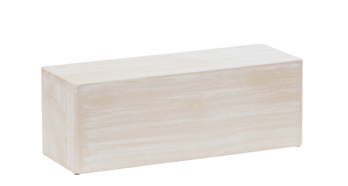 Cal-Mil 22428-7-113 Rectangular Display Riser - 20" x 7" x 7"H, Pine Wood, White-Washed-cityfoodequipment.com