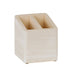 Cal-Mil 22429-113 2 Compartment Stir Stick Straw Holder - 5" x 5" x 5 1/2", White-Washed-cityfoodequipment.com