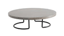 Cal-Mil 22434-3-110 12" Round Display Riser - 3 1/2"H, Gray Washed Oak/Wire Frame-cityfoodequipment.com