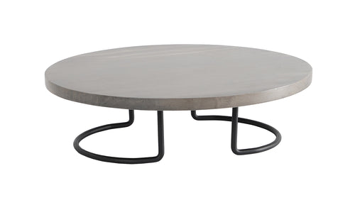 Cal-Mil 22434-3-110 12" Round Display Riser - 3 1/2"H, Gray Washed Oak/Wire Frame-cityfoodequipment.com