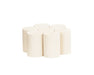 Cal-Mil 22453-3BASE 6" Round Pedestal Riser - 2 3/4"H, Pine Wood, White-Washed-cityfoodequipment.com