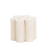 Cal-Mil 22453-5BASE 6" Round Pedestal Riser - 5"H, Pine Wood, White-Washed-cityfoodequipment.com