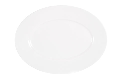 Cal-Mil 22460-912-15 12" x 9" Oval Platter - Melamine, White-cityfoodequipment.com