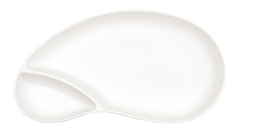 Cal-Mil 22480-15 11 1/4" x 6 1/4" Irregular Melamine Chip & Dip Bowl, White-cityfoodequipment.com
