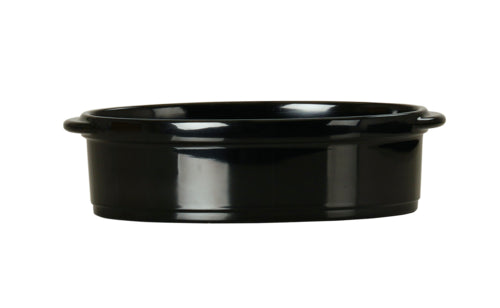 Cal-Mil 22491-85-13 24 oz Oval Melamine Serving Bowl, Black-cityfoodequipment.com