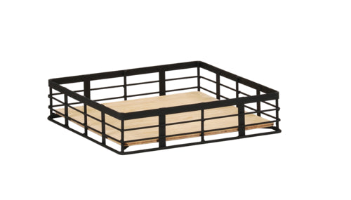 Cal-Mil 22600-3-13 12 1/2" Square Cube Reversible Riser - 3"H, Wire, Black-cityfoodequipment.com
