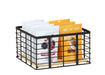 Cal-Mil 22600-7-13 12 1/2" Square Cube Reversible Riser - 7"H, Wire, Black-cityfoodequipment.com