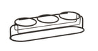 Cal-Mil 22602-16-13 Rectangular 3 Compartment Condiment Jar Display - Clear/Black-cityfoodequipment.com