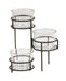 Cal-Mil 22604-32-13 Rectangular 3 Compartment Condiment Jar Display - Clear/Black-cityfoodequipment.com