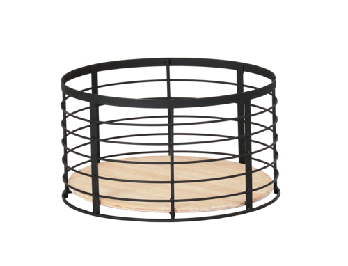 Cal-Mil 22606-7-13 12 1/2" Round Reversible Riser - 7"H, Wire, Black-cityfoodequipment.com