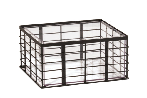 Cal-Mil 22607-10-13 Rectangular Ice Housing - 12" x 10" x 6 1/2"H, Wire, Black-cityfoodequipment.com