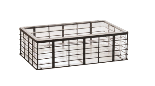 Cal-Mil 22607-12-13 Rectangular Ice Housing - 20" x 12" x 6 1/2"H, Wire, Black-cityfoodequipment.com