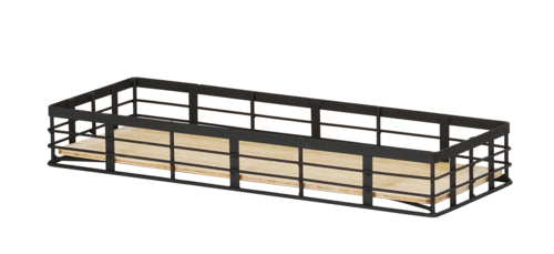 Cal-Mil 22608-3-13 Rectangular Reversible Riser - 12 1/2" x 7 1/2" x 3"H, Wire, Black-cityfoodequipment.com