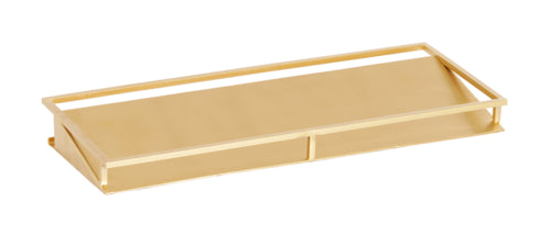 Cal-Mil 22621-4-116 Rectangular 3 Compartment Condiment Jar Display - Clear/Gold-cityfoodequipment.com