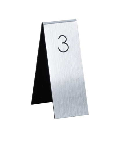 Cal-Mil 22623-10 1 3/4" Tabletop Number Tent - Any Number Sequence, Silver/Black-cityfoodequipment.com
