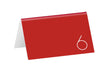 Cal-Mil 22625-1 5" Tabletop Number Tent - Any Number Sequence, Red/White-cityfoodequipment.com