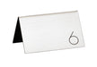 Cal-Mil 22625-10 5" Tabletop Number Tent - Any Number Sequence, Silver/Black-cityfoodequipment.com