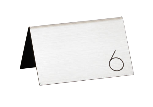 Cal-Mil 22625-10 5" Tabletop Number Tent - Any Number Sequence, Silver/Black-cityfoodequipment.com