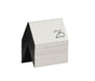 Cal-Mil 22625A-10 Tabletop Number Tents - #1-25, 5" x 3 1/2", Silver/Black-cityfoodequipment.com