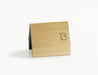 Cal-Mil 22625A-11 Tabletop Number Tents - #1-25, 5" x 3 1/2", Gold/Black-cityfoodequipment.com