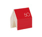 Cal-Mil 22625B-1 Tabletop Number Tents - #26-50, 5" x 3 1/2", Red/White-cityfoodequipment.com