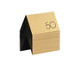 Cal-Mil 22625B-11 Tabletop Number Tents - #26-50, 5" x 3 1/2", Gold/Black-cityfoodequipment.com