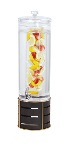 Cal-Mil 22631-3INF-90 3 gal Beverage Dispenser w/ Infusion Chamber - Acrylic Container, Black Metal Base-cityfoodequipment.com