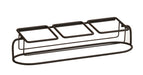 Cal-Mil 22802-3-13 Rectangular 3 Compartment Condiment Jar Display - Clear/Black-cityfoodequipment.com