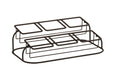Cal-Mil 22802-6-13 Rectangular 6 Compartment Condiment Jar Display - Clear/Black-cityfoodequipment.com