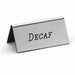 Cal-Mil 228-2-010 Decaf Beverage Tent Sign - 3" x 1 1/2", Plastic, Silver-cityfoodequipment.com