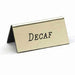 Cal-Mil 228-2-011 Decaf Table Tent Sign - 1 1/2" x 3", Gold-cityfoodequipment.com