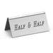 Cal-Mil 228-8-010 Half & Half Beverage Tent Sign - 3" x 1 1/2", Plastic, Silver-cityfoodequipment.com