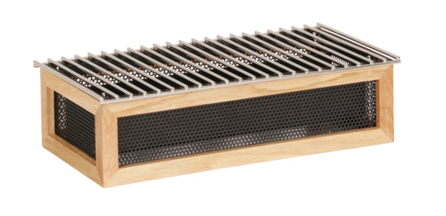Cal-Mil 22900-115 Rectangular Chafer Alternative - 19 3/4" x 10" x 5 3/4"H, Oak, Brown-cityfoodequipment.com