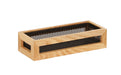 Cal-Mil 22902-3-115 Rectangular 3 Compartment Condiment Jar Display - Clear/Black-cityfoodequipment.com