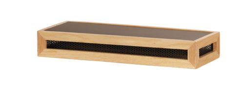 Cal-Mil 22906-4-115 Rectangular Reversible Riser - 20 1/2" x 7" x 4"H, Oak, Black-cityfoodequipment.com