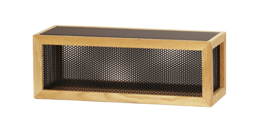 Cal-Mil 22906-7-115 Rectangular Reversible Riser - 20 1/2" x 7" x 7"H, Oak, Black-cityfoodequipment.com