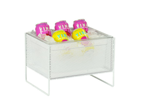 Cal-Mil 22907-10-15 Rectangular Ice Housing - 13"L x 10"W x 9 1/2"H, Metal, White-cityfoodequipment.com