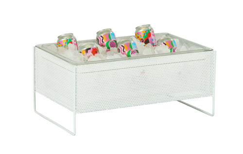 Cal-Mil 22907-12-15 Rectangular Ice Housing - 21"L x 13"W x 9 "H, Metal, White-cityfoodequipment.com