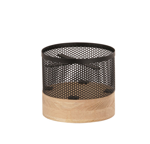 Cal-Mil 22911-3-115 3 gal Beverage Dispenser w/ Ice Chamber - Polycarbonate Container, White Oak/Black Metal Base-cityfoodequipment.com