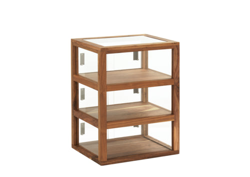 Cal-Mil 22912-78 3 Tier Pastry Display Case - 21"W x 17"D x 28"H, Walnut-cityfoodequipment.com