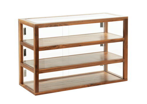 Cal-Mil 22913-78 3 Tier Pastry Display Case - 42"W x 17"D x 28"H, Walnut-cityfoodequipment.com