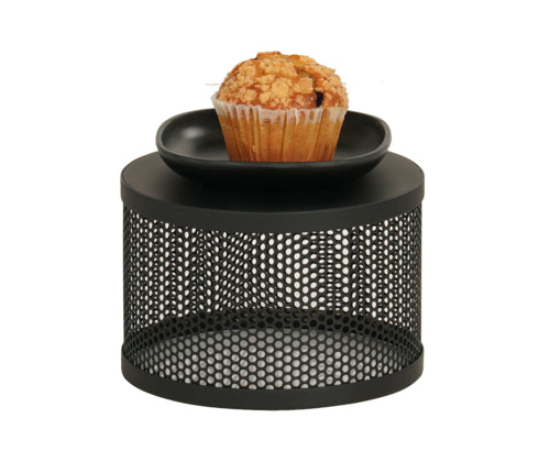 Cal-Mil 22916-5-13 7 1/2" Round Display Riser - 5"H, Metal, Black-cityfoodequipment.com