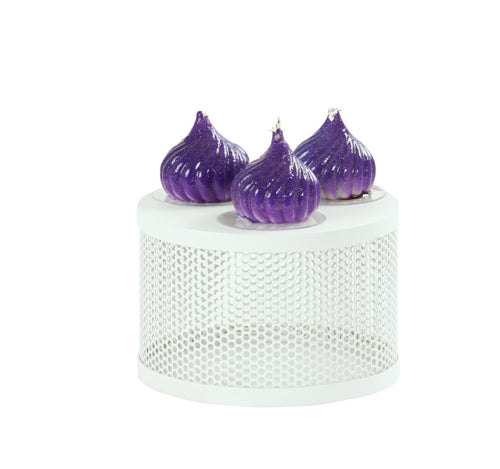 Cal-Mil 22916-5-15 7 1/2" Round Display Riser - 5"H, Metal, White-cityfoodequipment.com