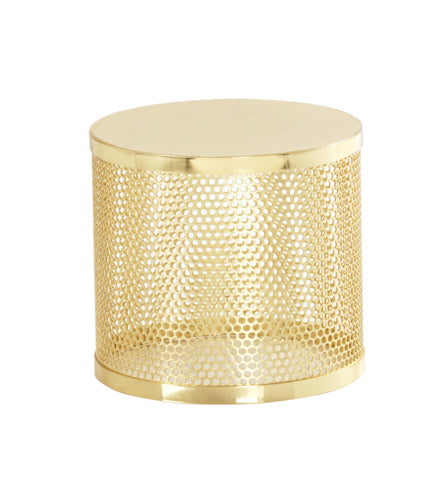 Cal-Mil 22916-7-116 7 1/2" Round Riser - 7"H, Metal, Gold-cityfoodequipment.com